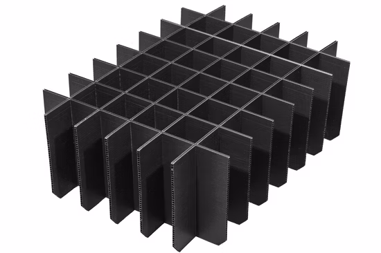 Diviseur ondulé de séparation amovible de panneau creux adapté aux besoins du client conducteur